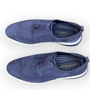 Cole Haan GrandevOlution Wingtip Navy Suede Oxford Shoes Size 10.5M